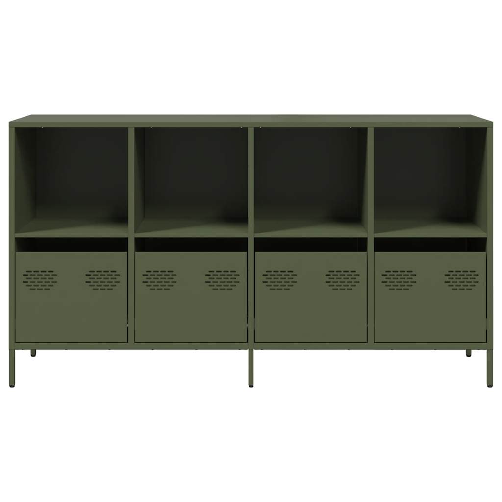 Sideboard Olive Green 135x39x73.5 cm Cold-rolled Steel